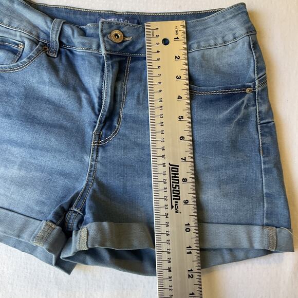 Wax Jean Butt I love You Women Shorts S Light Blue Denim Button 2" Inseam - Picture 6 of 10